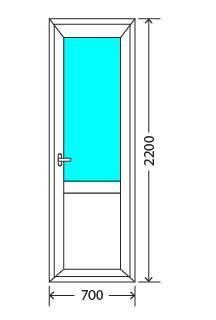 Балконный блок: дверь KBE Эталон 58 Озёры