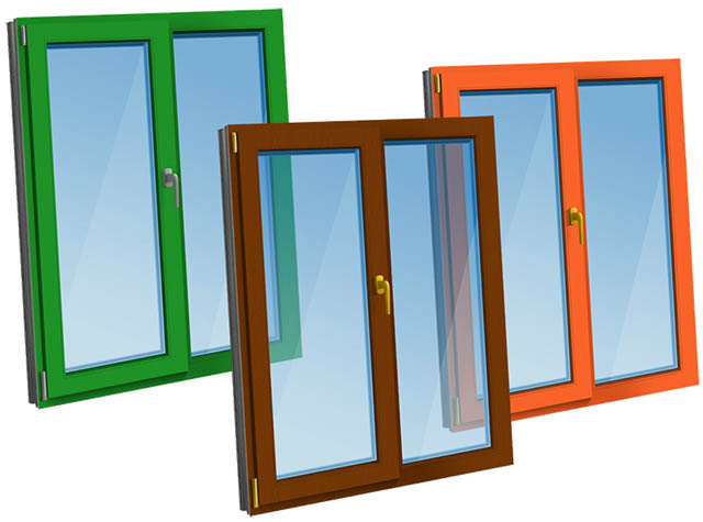 Цветные пластиковые окна - коричневые, серые по доступной цене фото Озёры